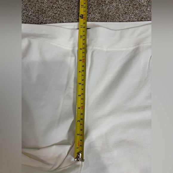 NWT Eileen Fisher Washable Stretch Crepe Pull On White Slim Ankle Pant 1X - Picture 4 of 8